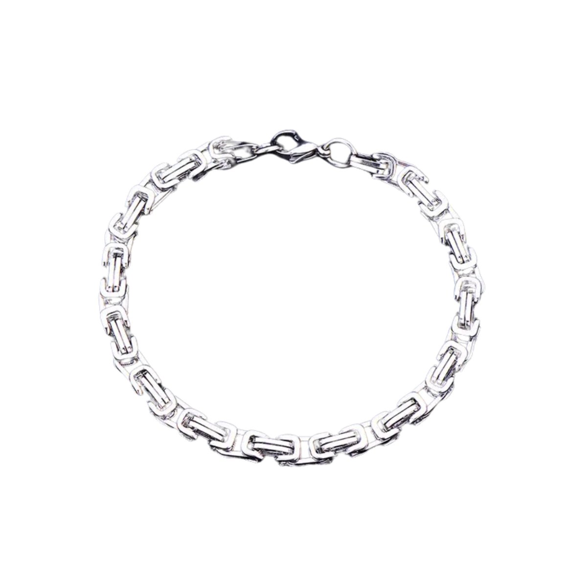 Nivard Armband - Staal - Nep Zilver - Heren - Zilver