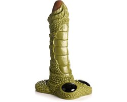 XR Brands - Reusachtig Geschubd Moerasmonster Dildo - Groen