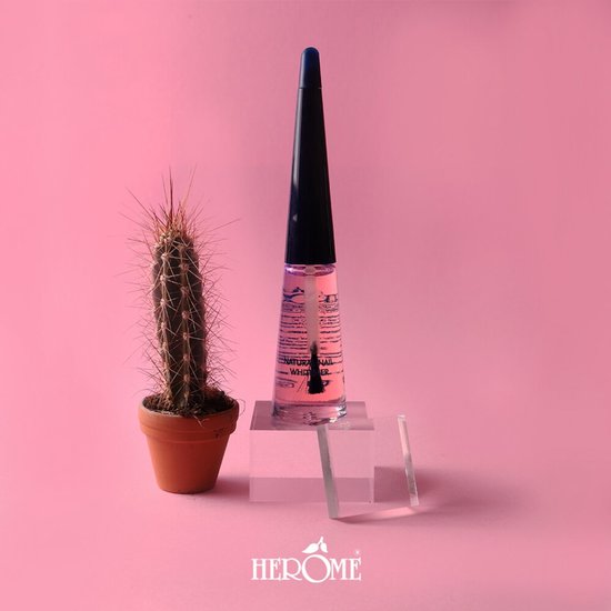 Herome Natural Nail Whitener Pink Glow Nagelverzorging - Camoufleert Verkleuringen - 1 Step French Manicure - 10ml