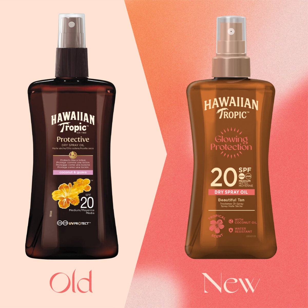Goedkoopste 6x Hawaiian Tropic Zonneolie Protective Dry Spray SPF 20 200 ml
