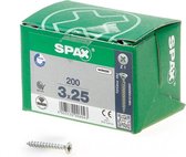 Spax Spaanplaatschroef Verzinkt PK 3.0 x 25 (200) - 200 stuks
