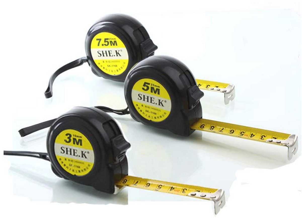 Set van 3 Heavy Duty Meetlinten - 25FT, 16FT, 10FT - Metrisch en Inch