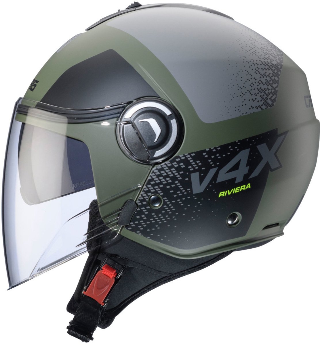 Caberg Riviera V4 X Alpha Mat Groen Jethelm - Maat L - Helm – foto 2