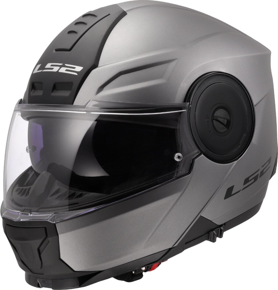 LS2 FF902 Scope II Solid Mat Titanium 06 Systeemhelm - Maat XXL - Helm