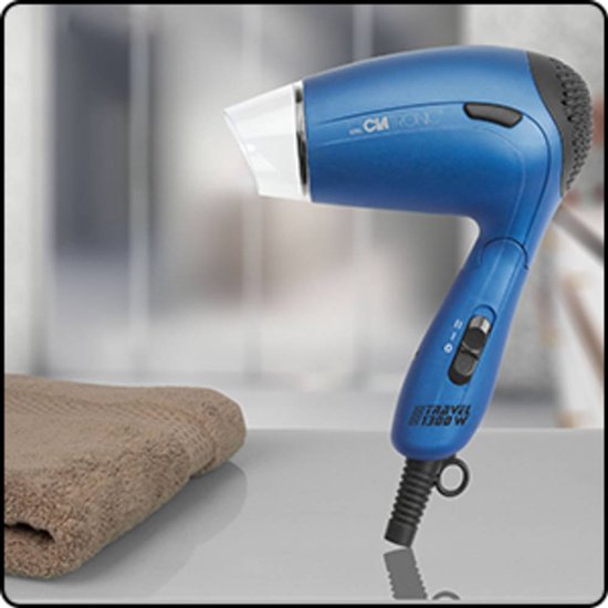 Clatronic HTD 3429 - Haardroger - Reisföhn - Opvouwbaar - incl. volumediffuser -Blauw