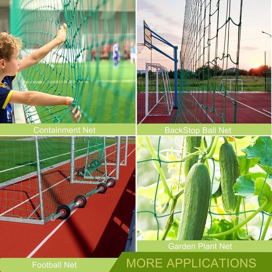 Vervanging Backstop Net voor Voetbal Golf Honkbal - Schiet Trainingshulp (10ft x 30ft) van Merkloos — afbeelding 2