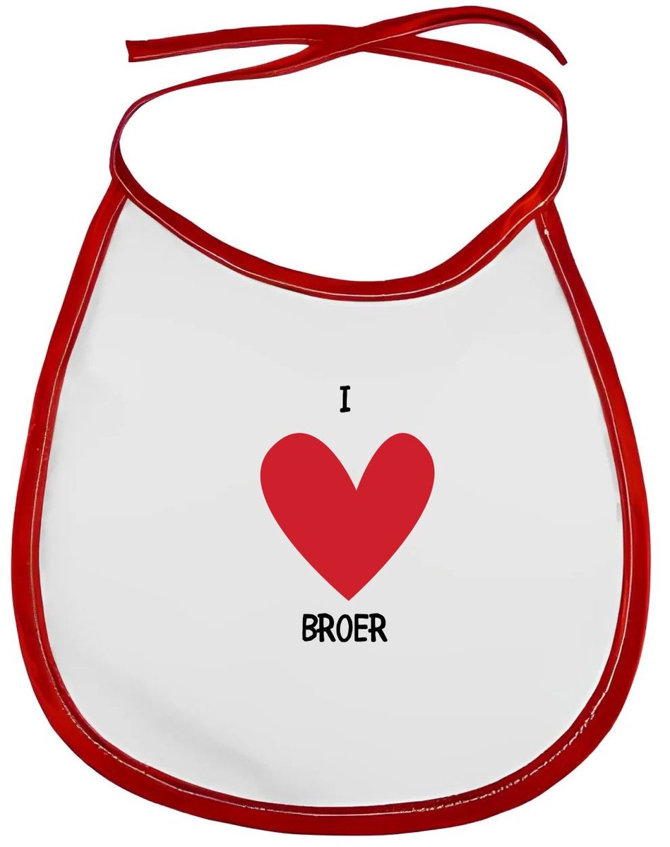Akyol - ik hou van mijn broer slabbetje rood - Broer - broers - cadeau voor je broer - familie - hartje - love