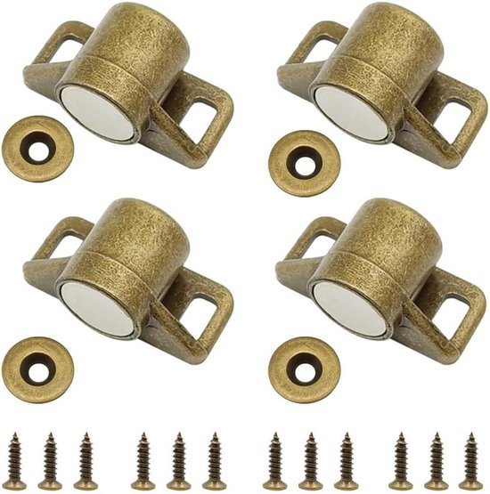 Eurotafel 12 x Magnetic Snapper Cabinet Door - Set of 12 - Practical and Versatile Magnets for Cabinet Doors - Door Magnet Push to Open Furniture Magnets Magnetic Holder