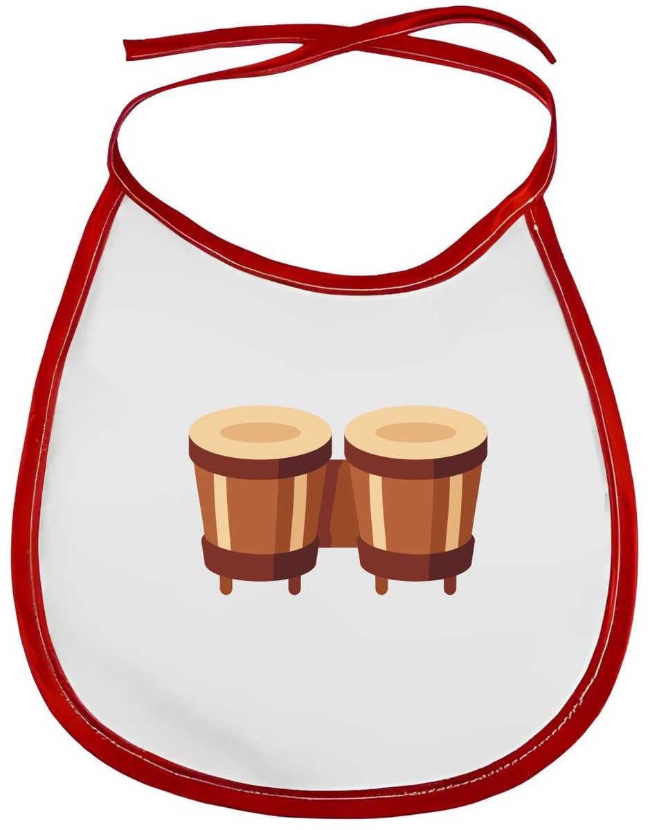 Akyol - drumset slabbetje rood - Drum - dieren liefhebbers - trommel - muziek - muzikant - slaginstrument