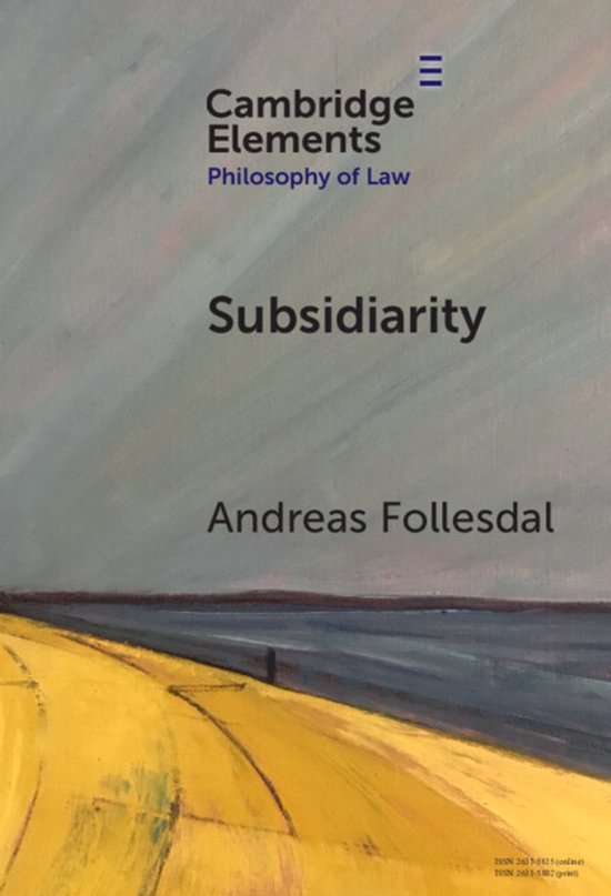 Elements in Philosophy of Law- Subsidiarity - cover