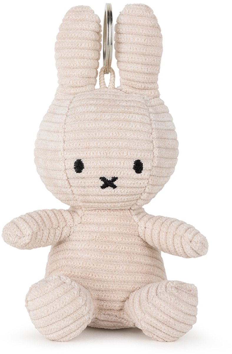 Nijntje Sleutelhanger Corduroy Light Stone Grey ECO 10 cm - Knuffel Light Stone Grey