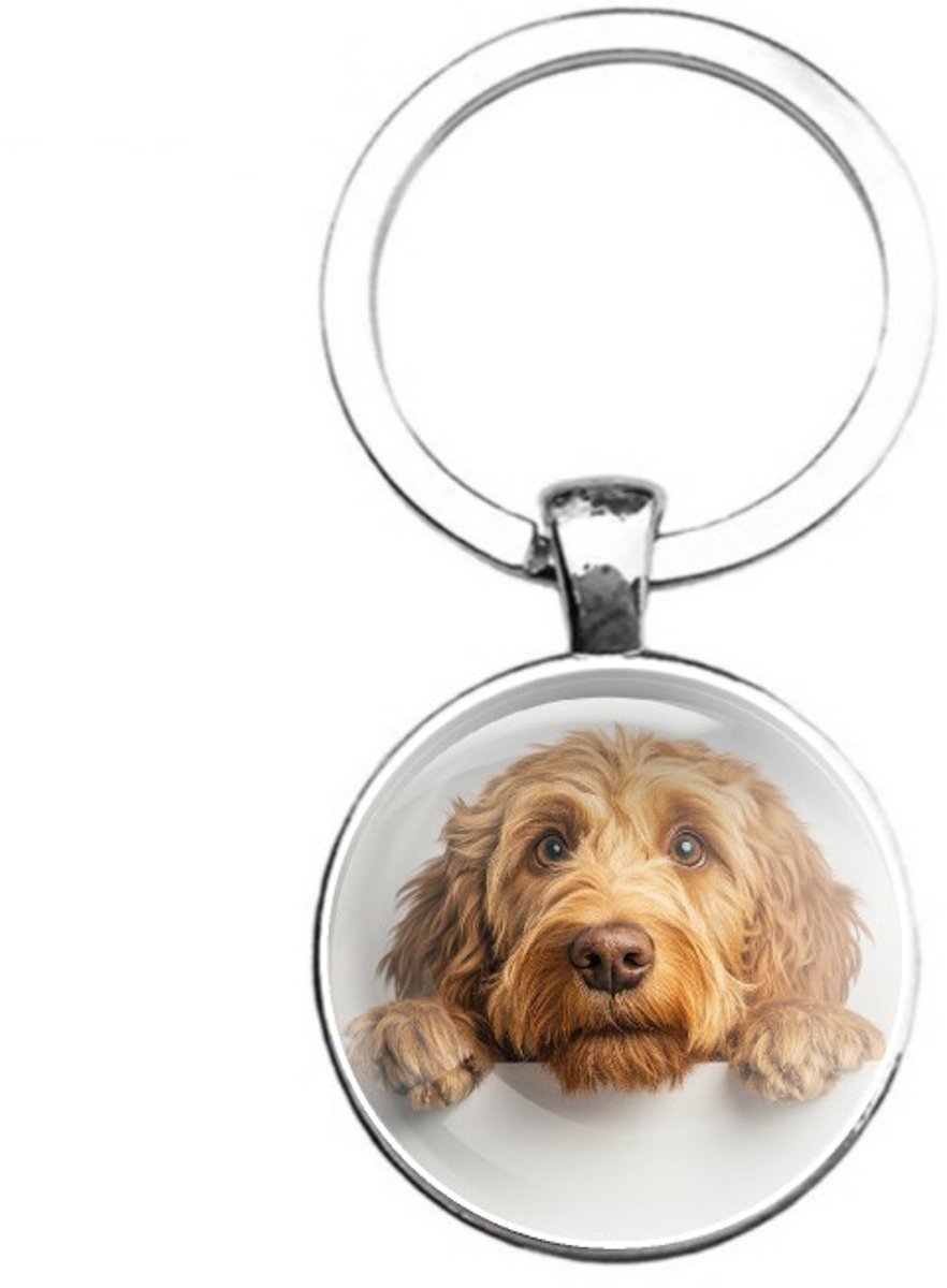 Sleutelhanger Glas | Labradoodle