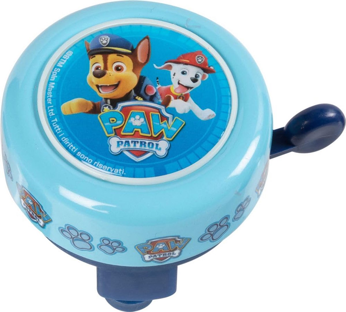 Ibenzoa® Fietsbel met Paw Patrol Afbeelding, Lichtblauw, Metaal, Eenvoudige Bevestiging