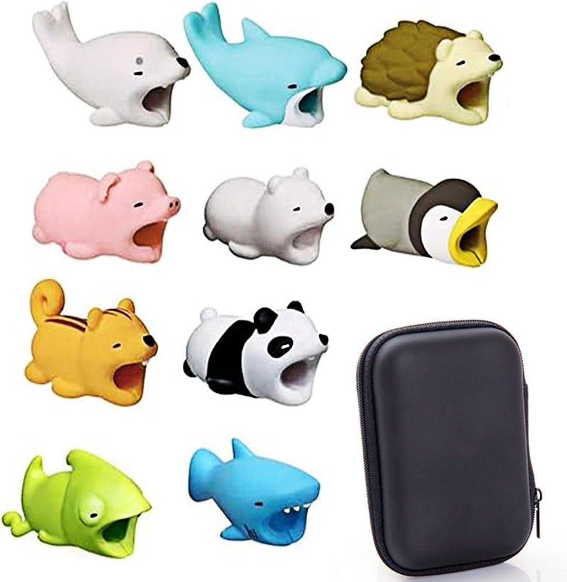 Schattige Dieren Cartoon Kabelbescherming - Set van 11 Stuks voor Datakabels van Smartphones