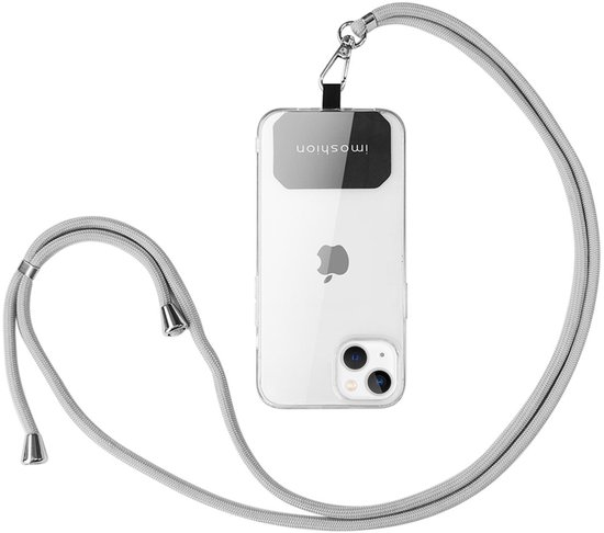 imoshion Universeel telefoonkoord - Telefoon Ketting - GSM Koord geschikt voor iPhone en Samsung - Grijs