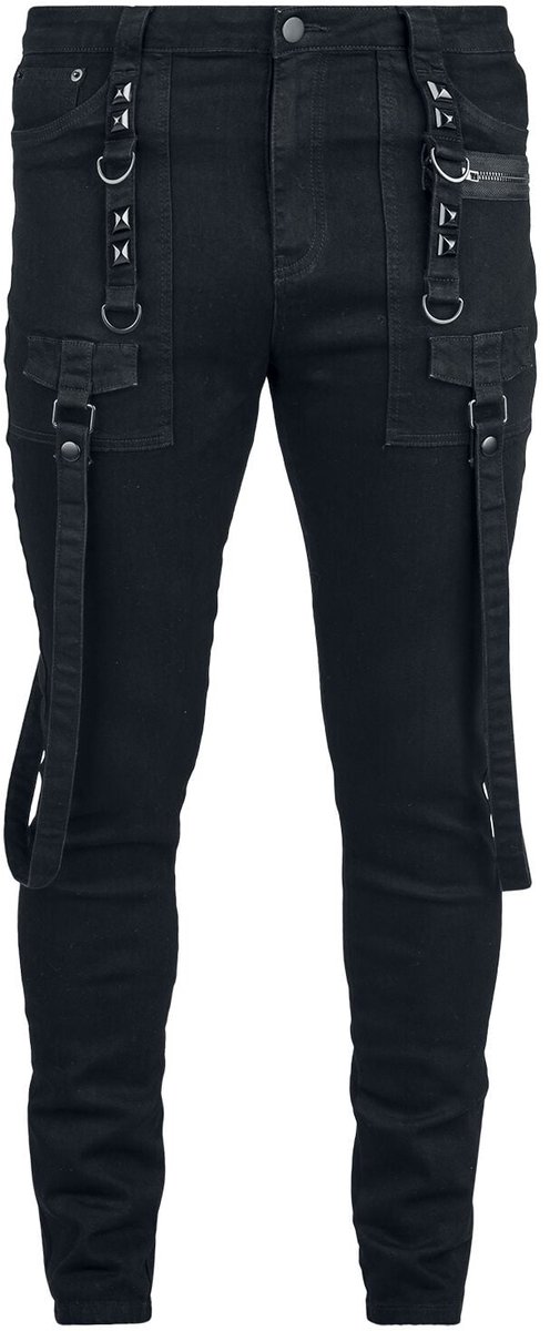 KIHILIST by KILLSTAR KIHILIST Bondage Trousers Jeans zwart