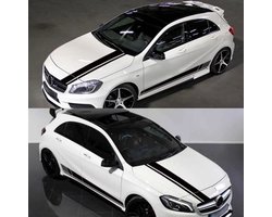 Stickers auto motorkap - Tuning bestickering van vinyl voor zijkanten - 3 stuks