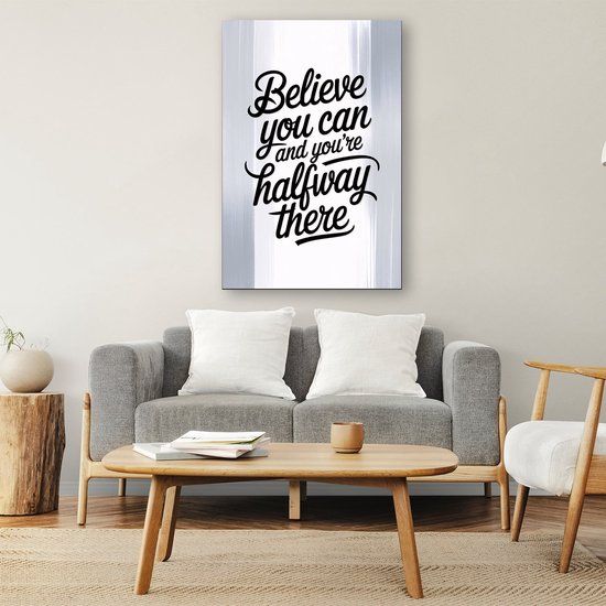 Image inspirante en noir et blanc - Décoration murale motivante - Texte d'affiche - Typographie - Affiche moderne - Décoration murale de chambre - affiche 50x70 cm