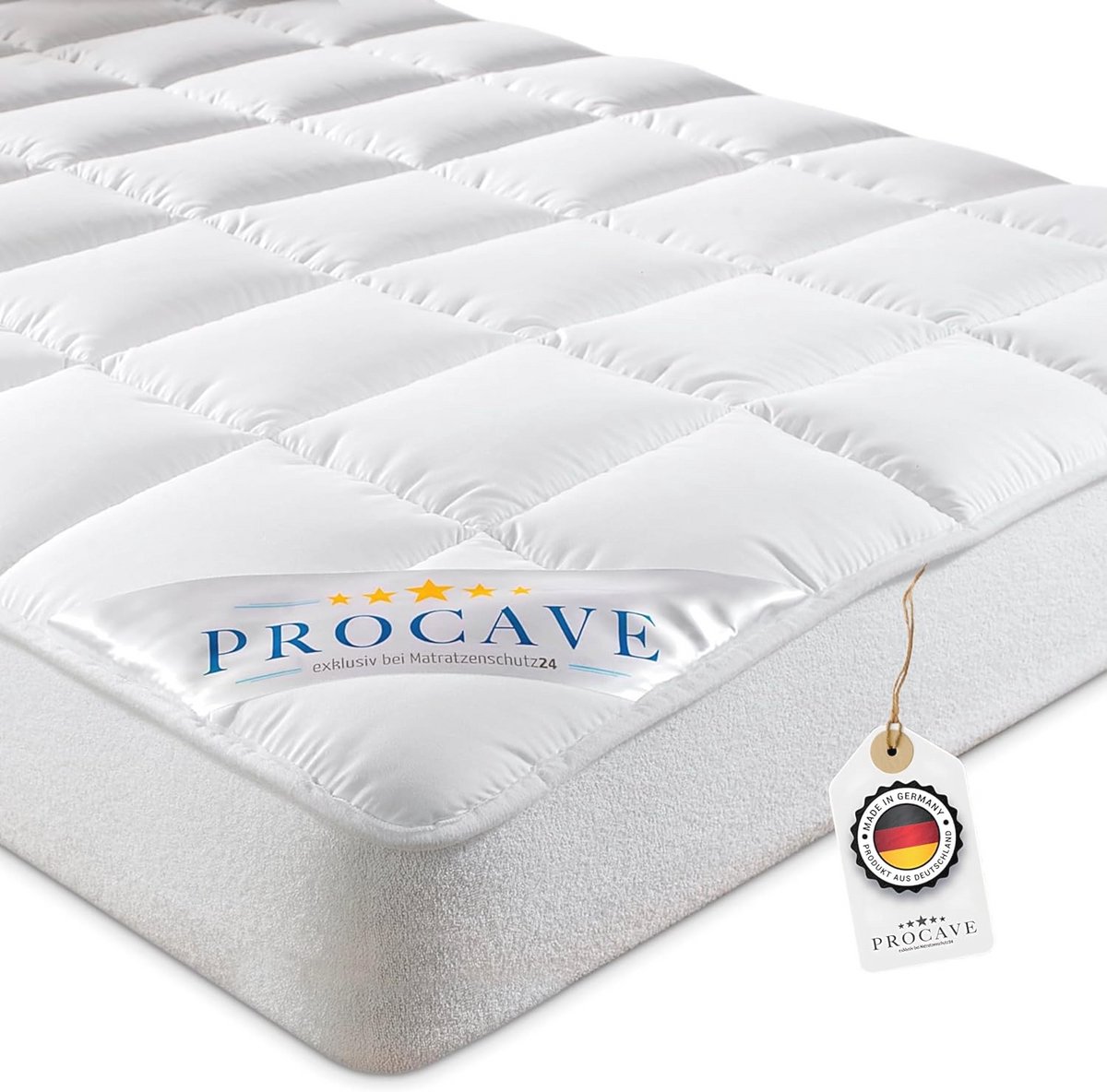 Matrasbeschermer 180 x 200 cm met spanrand - Geschikt voor boxspringbed en waterbed - 100% Polyester - Wasbaar tot 60°