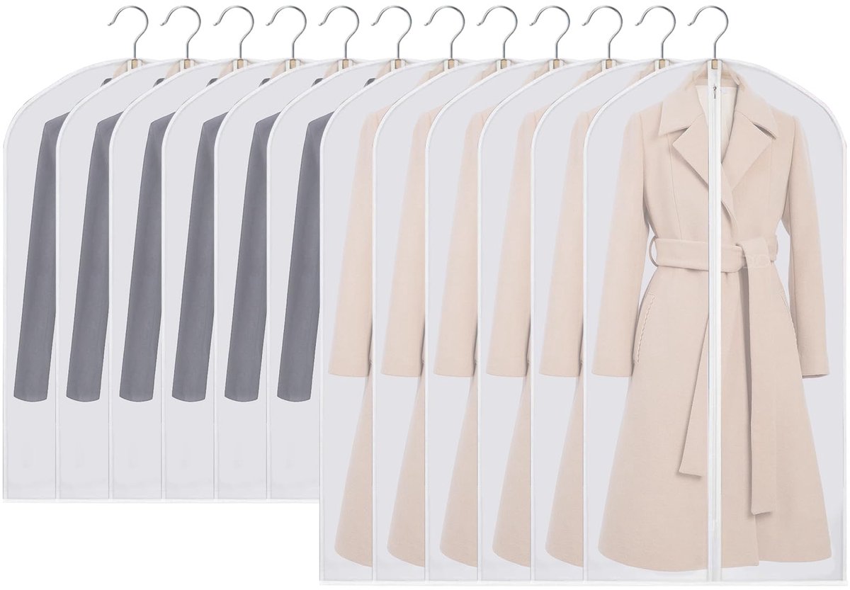 Ibenzoa® Grote Opbergzakken Set – 12 Stuks, Mottenbestendig, Diverse Maten voor Kledingopslag