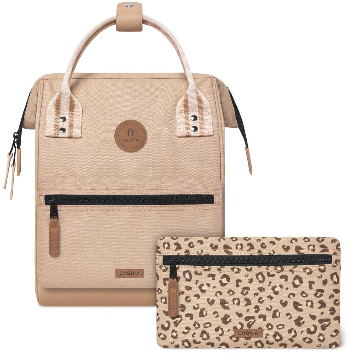 CABAIA - Rugzak Adventurer Small 10L Lobito, Computercompartiment 10,5", Levenslange garantie, Brede opening - Bruin