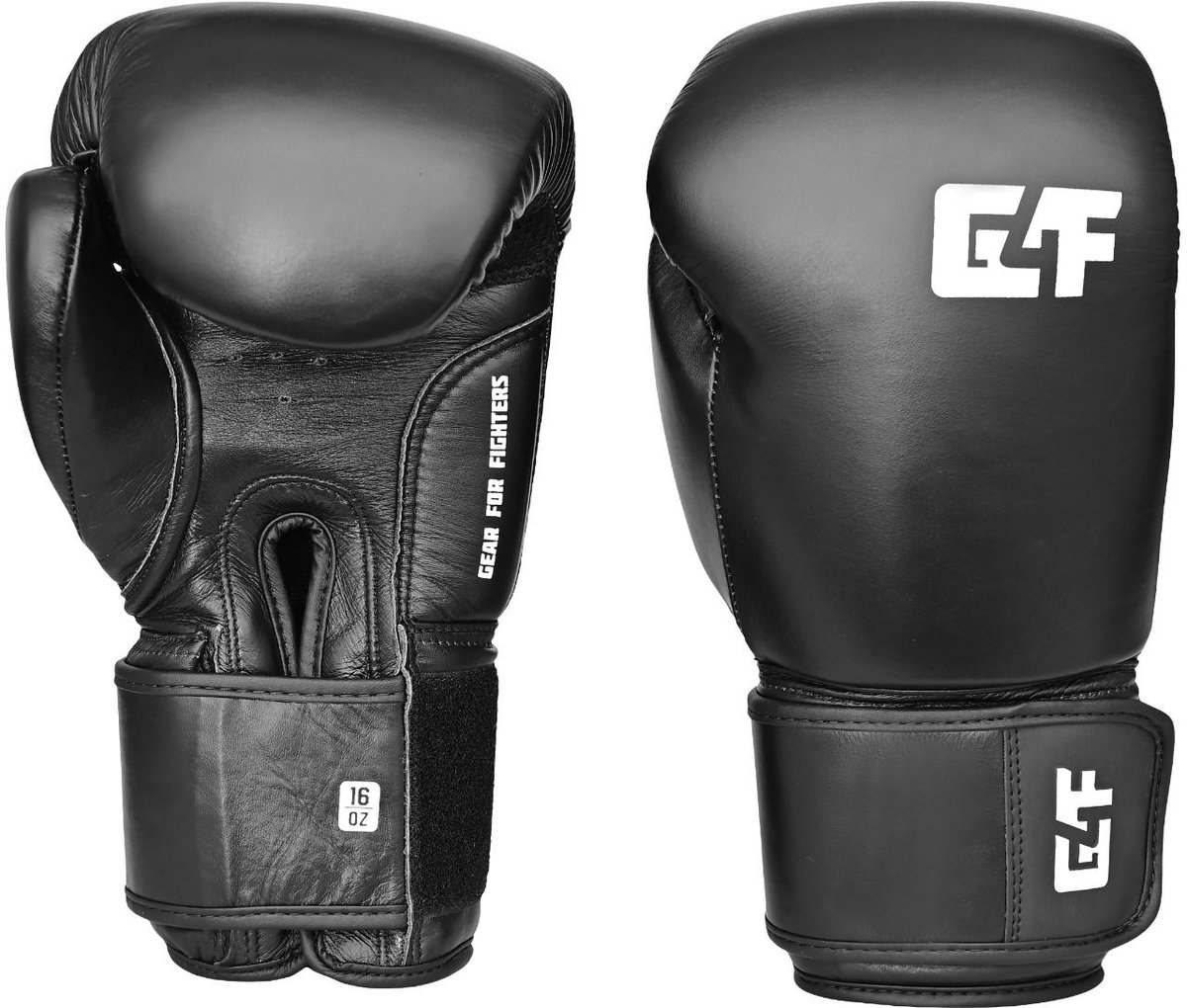 G4F - Bokshandschoenenen Leer Sparring 2.0 - Zwart/Wit - 14 Oz