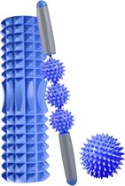Roller Bal en Massagestaafpakket voor Spiertherapie, Pilates, Yoga en Fitness - 45 cm