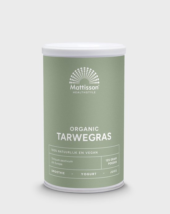 Mattisson - Biologisch Tarwegras Poeder - Wheat Grass - 125 Gram