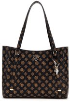 GUESS Sac à épaule Daryna II Elite Tote Mocha Logo Marron foncé
