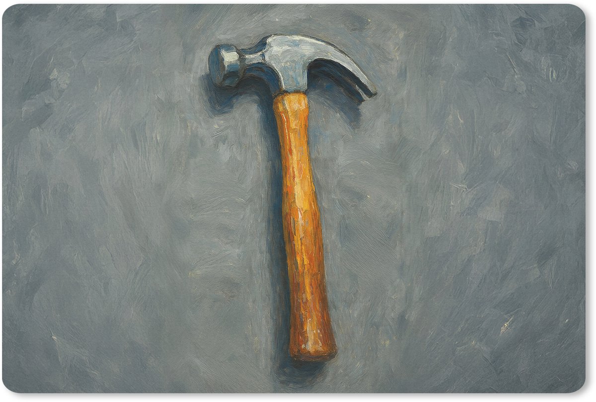 Muismat 27x18 cm - Mousepad Hamer - Schilderij - Gereedschap - Muismatten