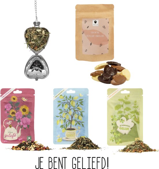 Je Bent Geliefd – Thee & Chocolade - Cadeau pakket