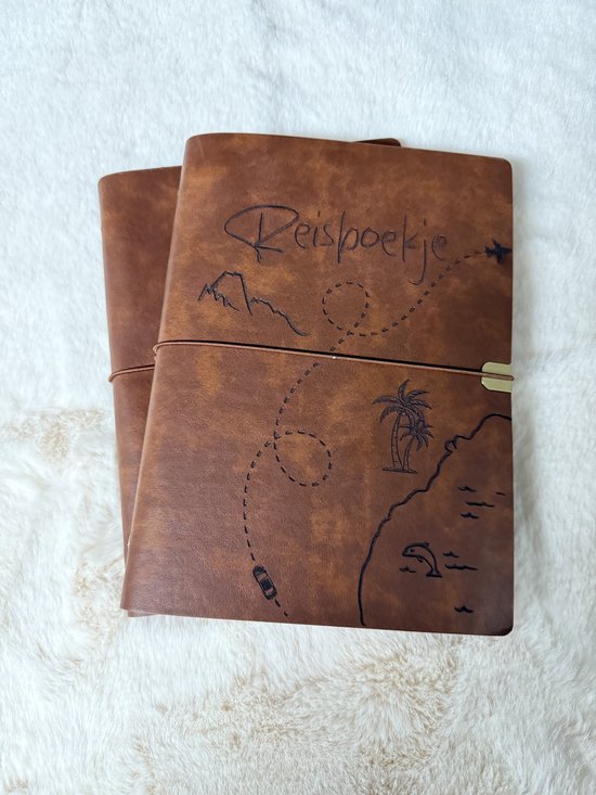 Reisboekje - Reisdagboek - Travel journal - Reisboeken - Reis journal - Boek reizen - Reisdagboek volwassenen - Reisdagboek kinderen - Reisdagboek kind - Reis dagboek - Travel notebook - Reisdagboek leer - Travel journal notebook - Kerstcadeau - Sint