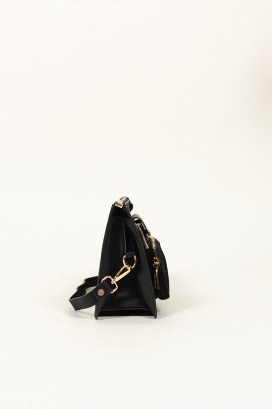 Sac à Main En Cuir Compact – Noir, élégant, Fermeture éclair – Idéal Soirée, Neuf Sans étiquette
