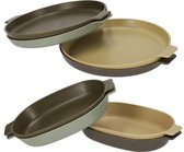 Nörlander Plein air assiettes - Vaisselle de camping - assiettes rondes - Set de 4 - Multicolore