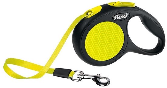 Flexi New Neon - Rollijn Hondenriem - L - 5 Meter - Geel - Grote en Actieve Honden