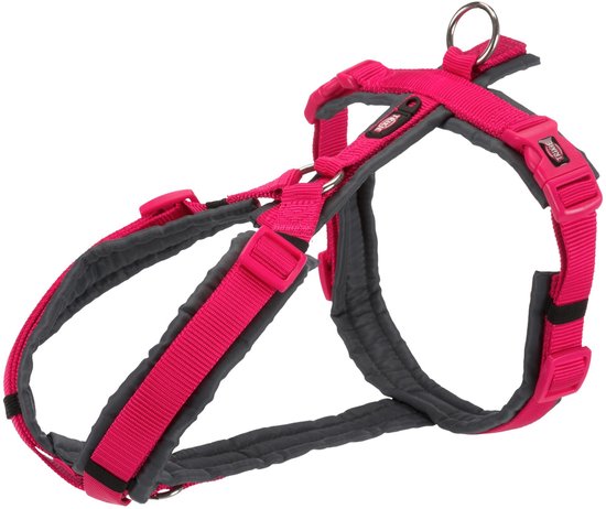 Trixie Hondentuig Premium Trekking Fuchsia / Grijs