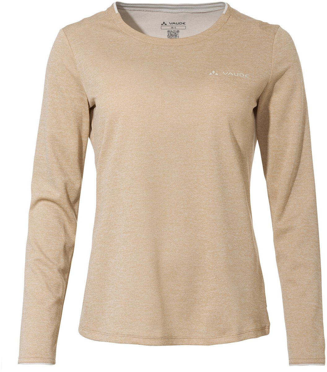 VAUDE Essential LS T-shirt functioneel shirt dames outdoor sport-t-shirt. Regular fit Wit