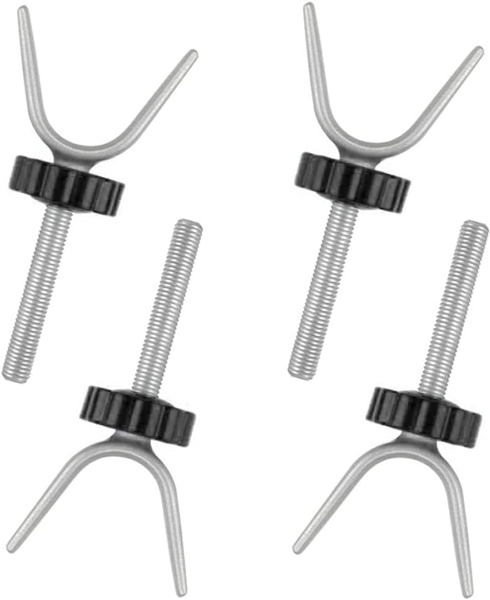 Trappannister Adapters - M10 - Multifunctioneel - 4 stuks - zwart+zilver - staal