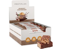 Protiplan - Crunchy Protein Bar Chocolate Deluxe - 12 x 35 g - Koolhydraatarm - Low Sugar - Eiwitrepen