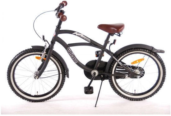 Volare Black Cruiser Kinderfiets - Jongens - 18 inch - Zwart - 95% afgemonteerd van Volare — afbeelding 4