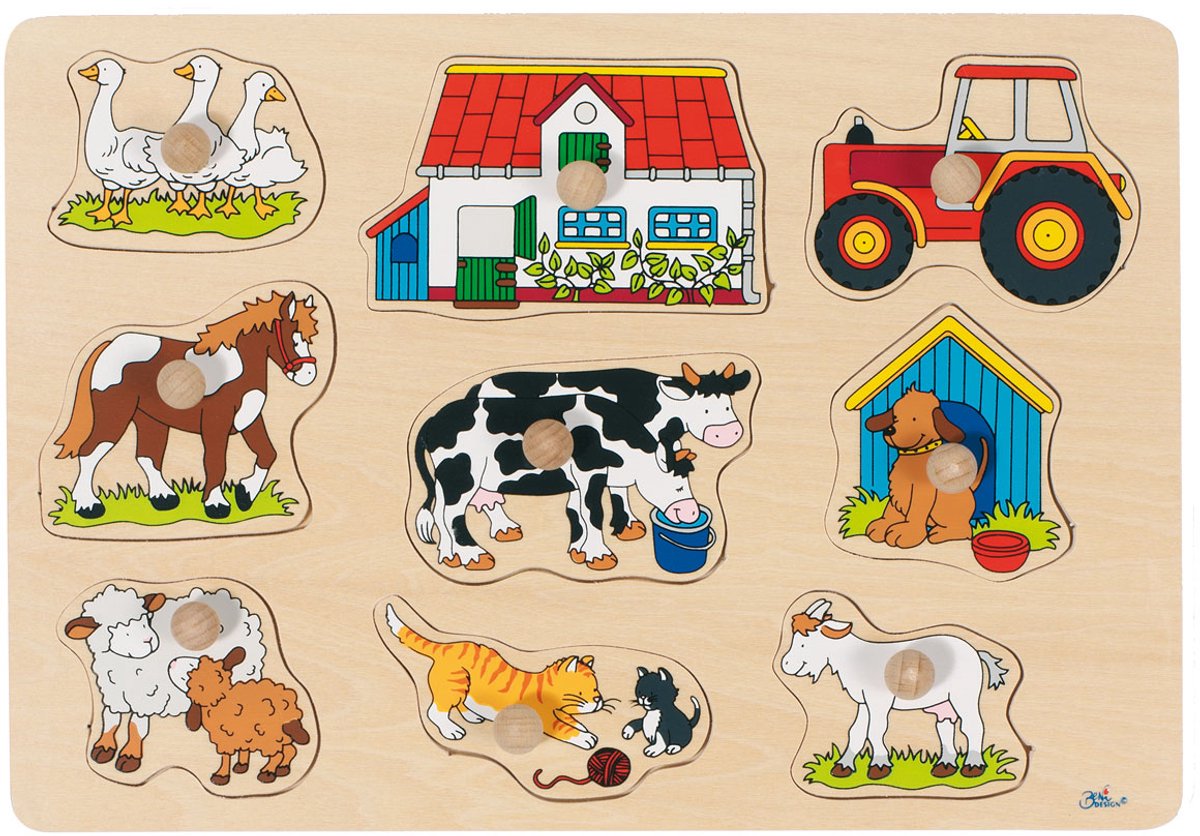 Goki puzzel Boerderij 9-delig