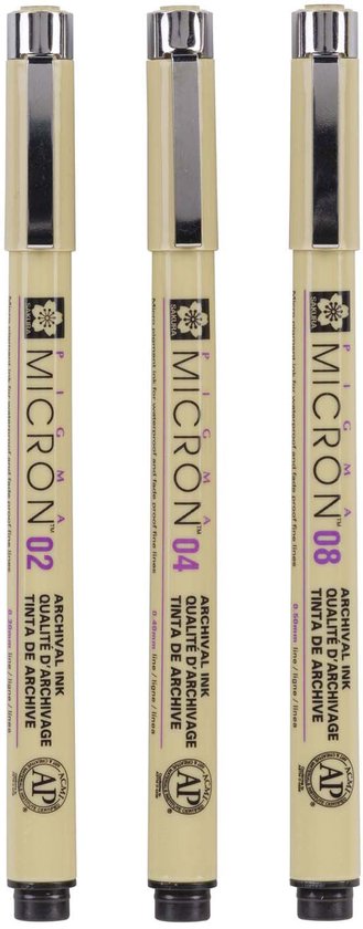 SAKURA Pigma Micron | Fineliners noir (3 pièces)