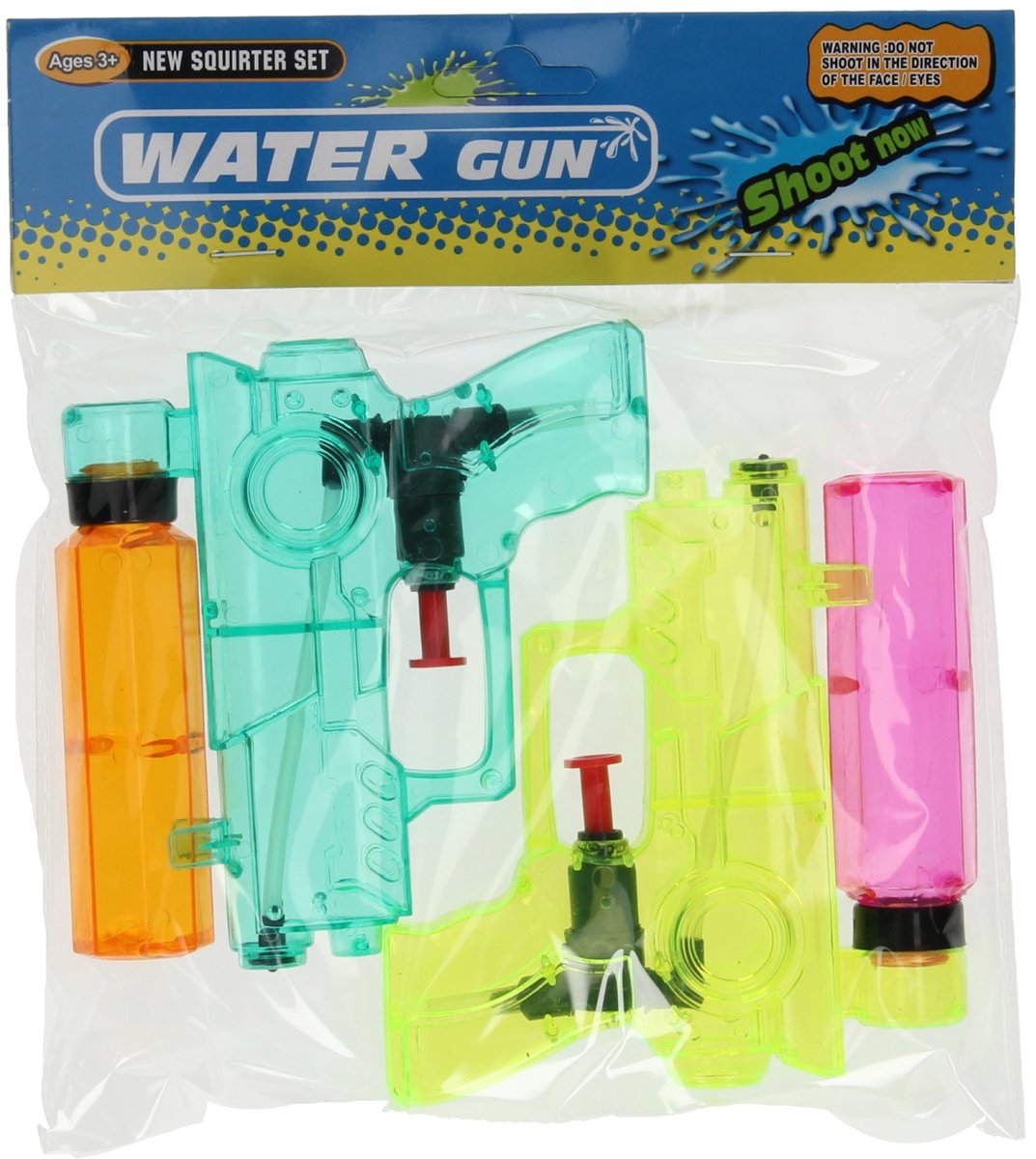 Waterpistooltjes Transparant, 2st.