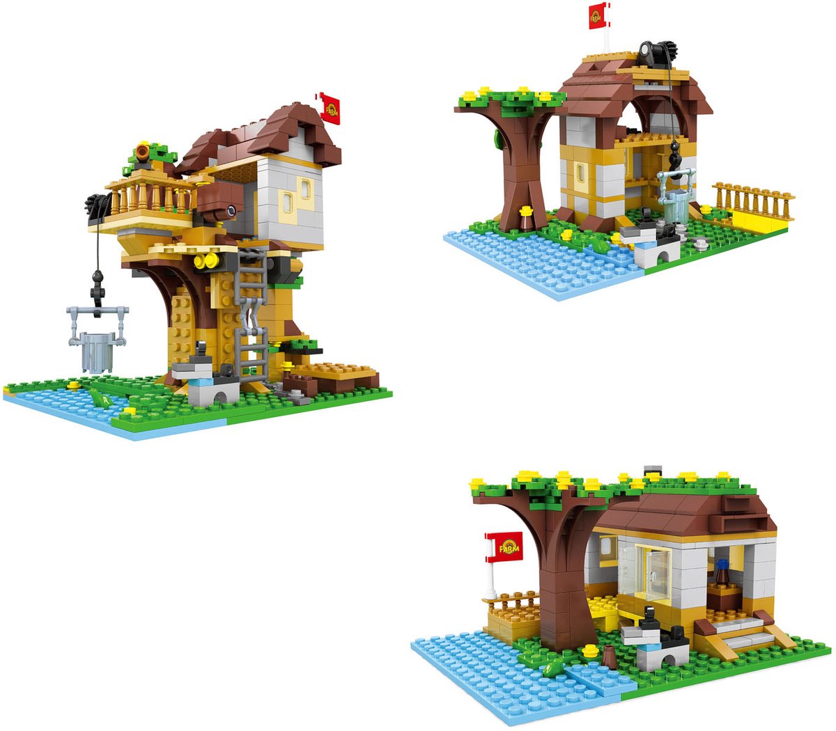 Bouwset 3in1 (Boom) Huis - 384dlg.