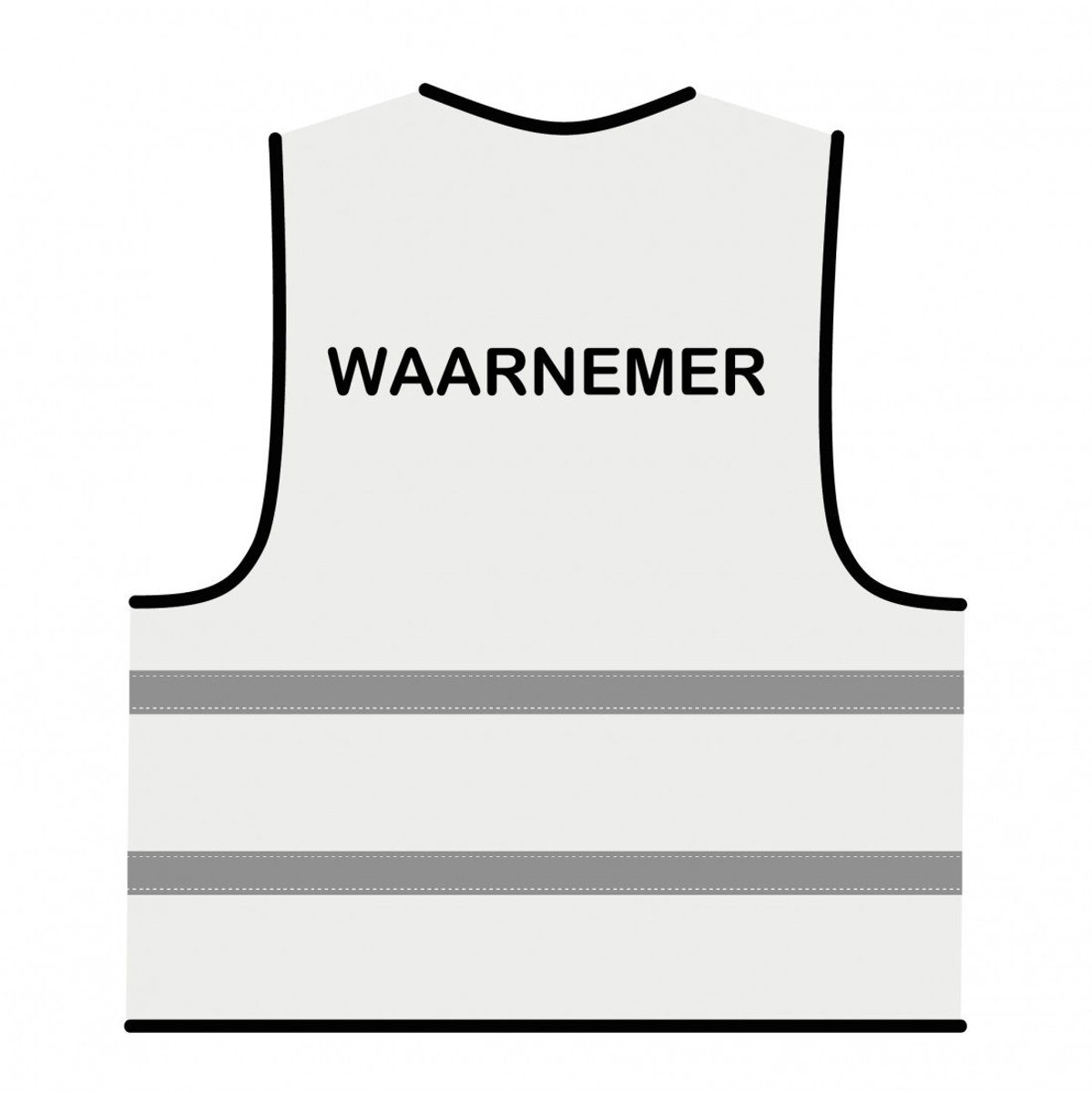 Waarnemer hesje wit