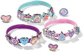 Totum Unicorn 3 schuif armbandjes maken met 18 bedels - knutselset - speelgoed knutselen meisjes en jongens vanaf 3 jaar