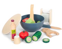 Small Foot - Houten Speelgoed Eten Salade Speelset, 11dlg.
