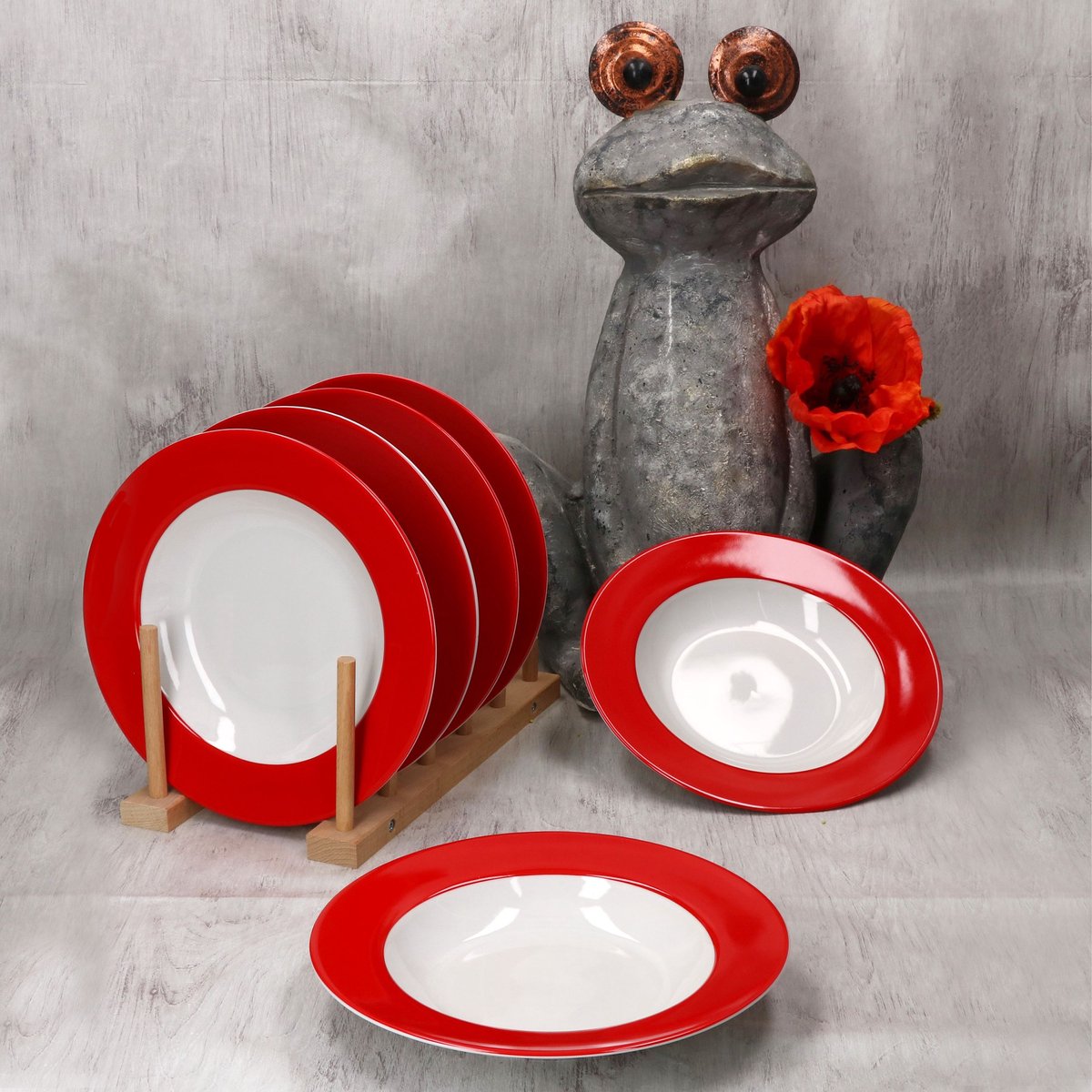 MamboCat 6-delige set variant soepborden ROOD
