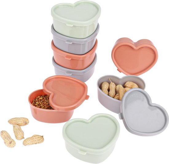 Set van 8 kleine vriesdozen met deksel - Mini voedselcontainers voor het invriezen Set van 8 kleine vriesdozen met deksel - Mini voedselcontainers voor het invriezen