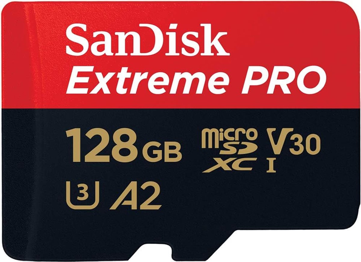 128 GB MicroSDXC UHS-I Kaart met SD-Adapter - Snelle Leessnelheden en A2 App Performance